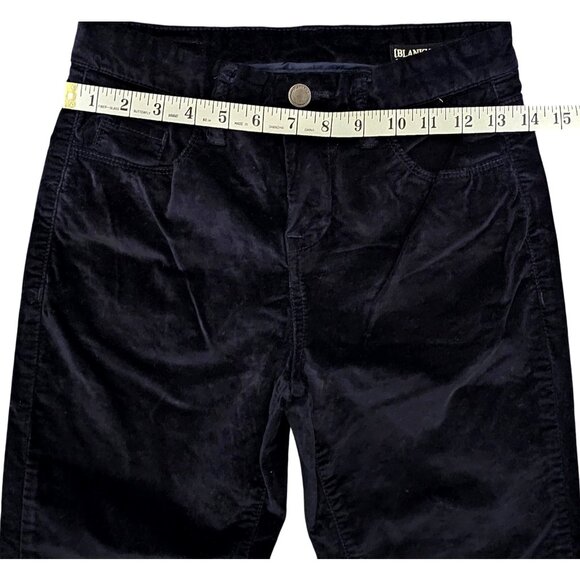 Blanknyc Woman's Navy Velvet Skinny Pants Size 26 With Button Closure &‎ Pockets - Picture 10 of 10